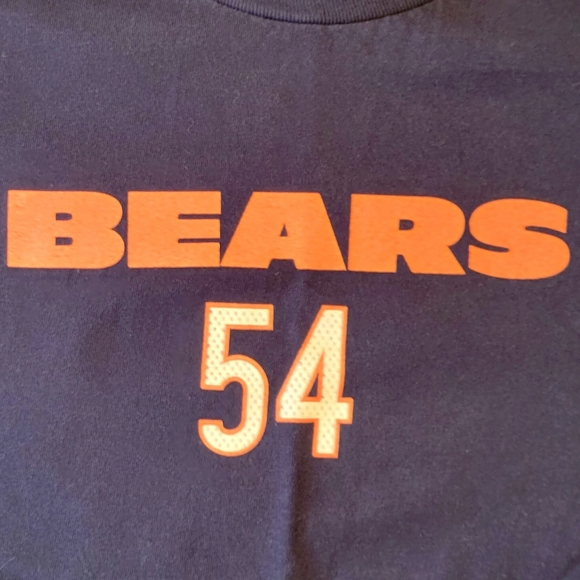 Reebok Chicago Bears Brian Urlacher Short Sleeve Cotton T-Shirt Youth XL - Picture 4 of 6